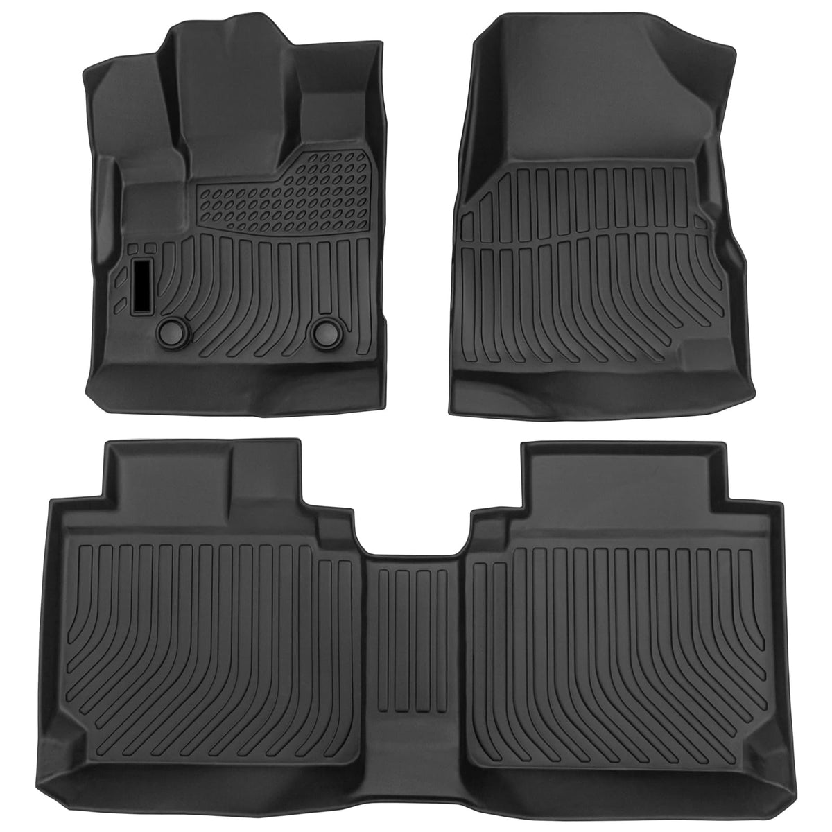 Car Floor Mats for 2012-2017 Chevy Equinox &GMC Terrain/Terrain Denali,All Weather TPE Full Set Includes 1st 2nd Row Front (for 12-17 Chevrolet Equinox/GMC Terrain/Denali)