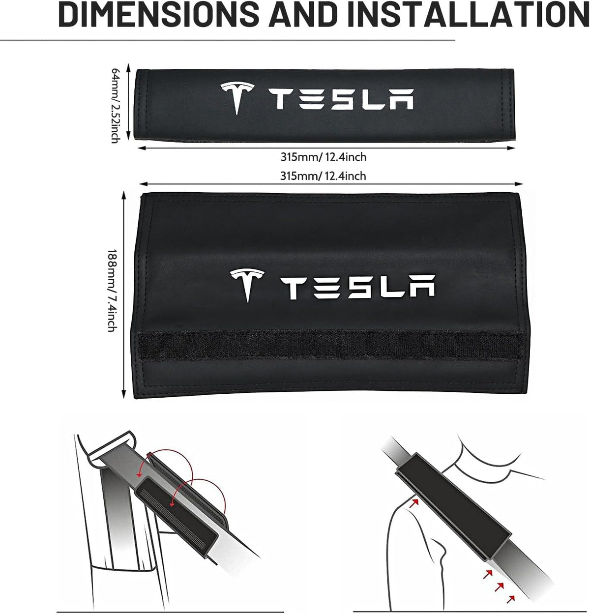 for 4PC Tesla Seat Belt Pad Cover for Tesla Model 3 Y S X 2016-2026