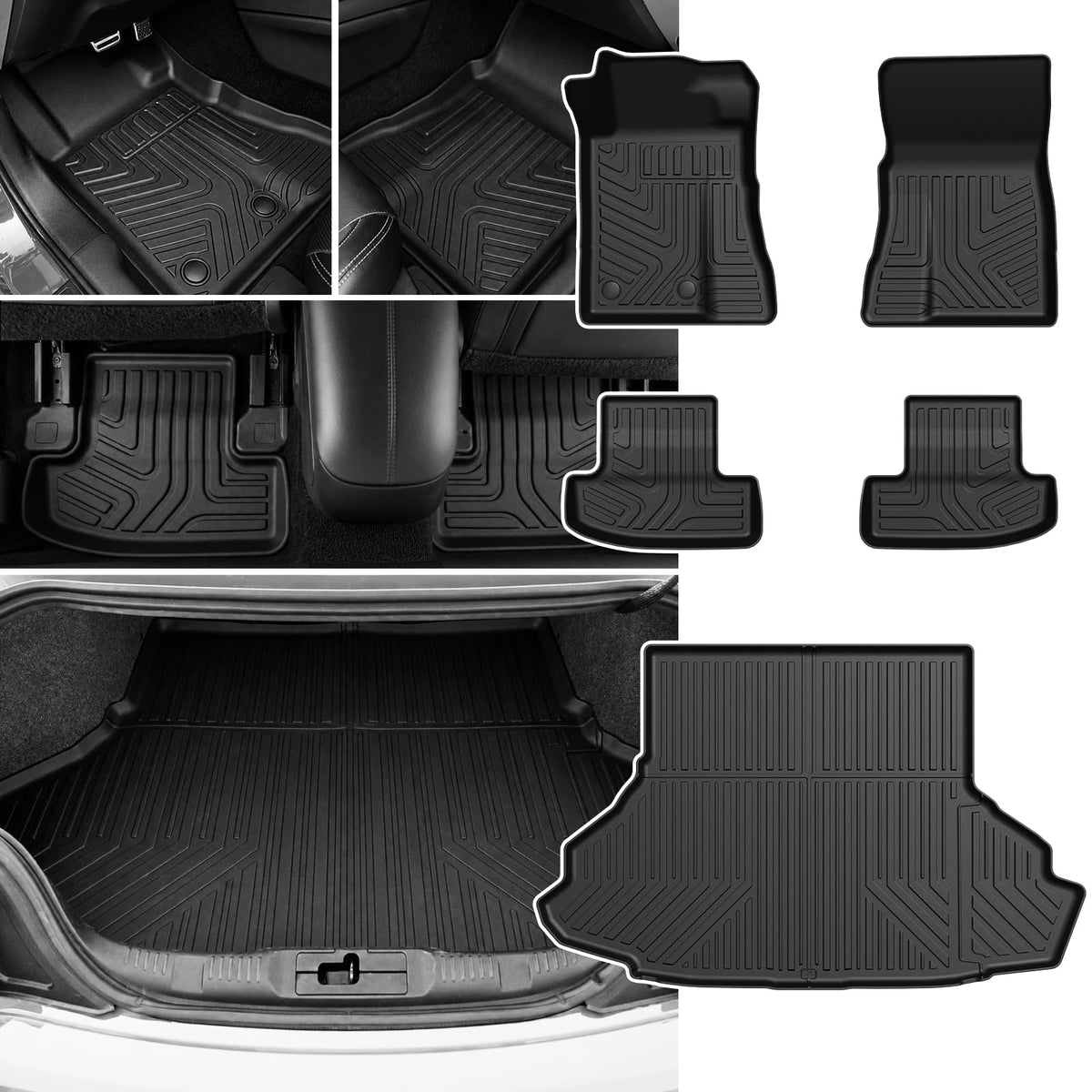 Floor Mats for Ford Expedition Max 2018-2024 8 Seats w/Cargo Mat