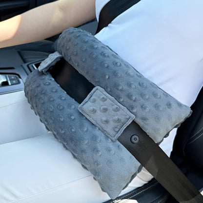 Hysterectomy Seatbelt Pillow Post Abdominal Surgery Myomectomy Pillows with Pocket for Ice/Hot Packs Breast Reduction Belly Incision Tummy Tuck C-Section Recovery Patients Gifts Minky Dot Light Gray