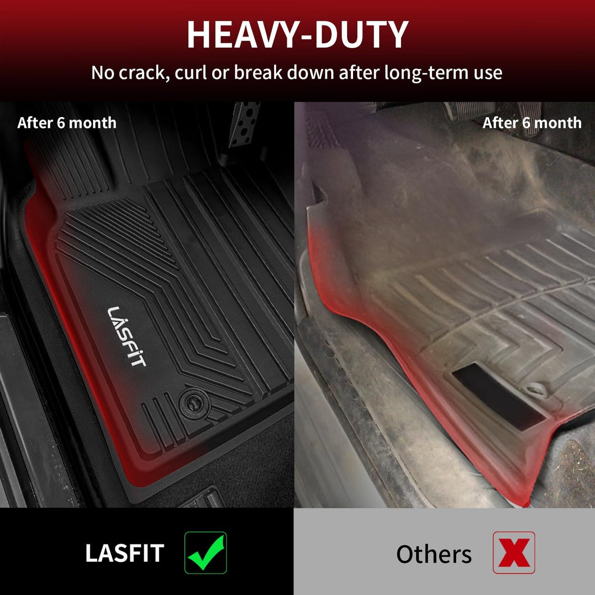 LASFIT Floor Mats for Toyota 4Runner 2013-2024 & for Lexus GX460 2014-2023