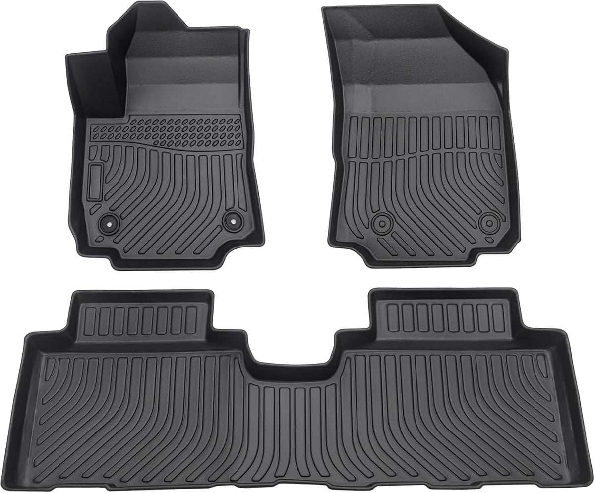 Car Floor Mats for 2012-2017 Chevy Equinox &GMC Terrain/Terrain Denali,All Weather TPE Full Set Includes 1st 2nd Row Front (for 12-17 Chevrolet Equinox/GMC Terrain/Denali)