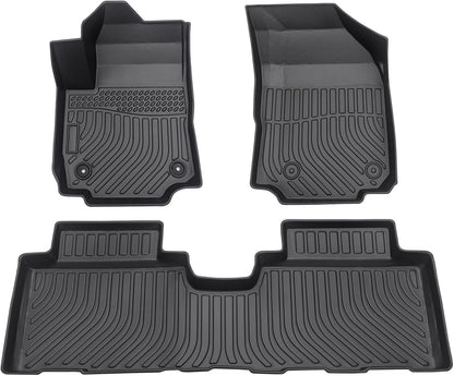 Car Floor Mats for 2012-2017 Chevy Equinox &GMC Terrain/Terrain Denali,All Weather TPE Full Set Includes 1st 2nd Row Front (for 12-17 Chevrolet Equinox/GMC Terrain/Denali)