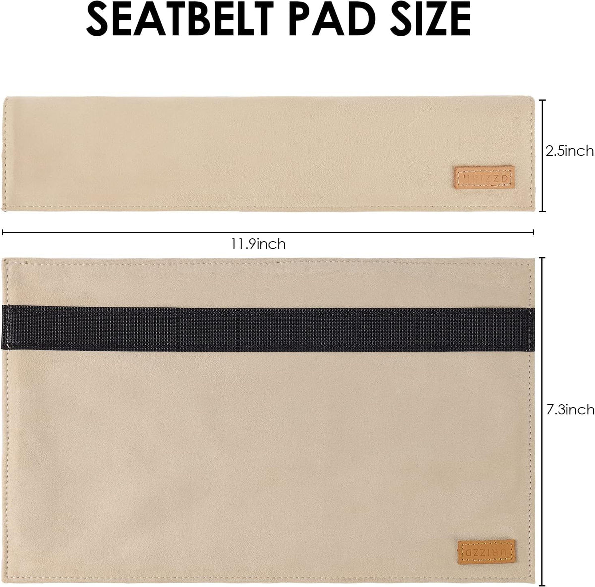 2 PCS Car Seatbelt Covers for Adults, Leather Seat Belt Cushion Shoulder Pad for Women, Car Accessories Protector for More Comfortable Driving (Apricot)