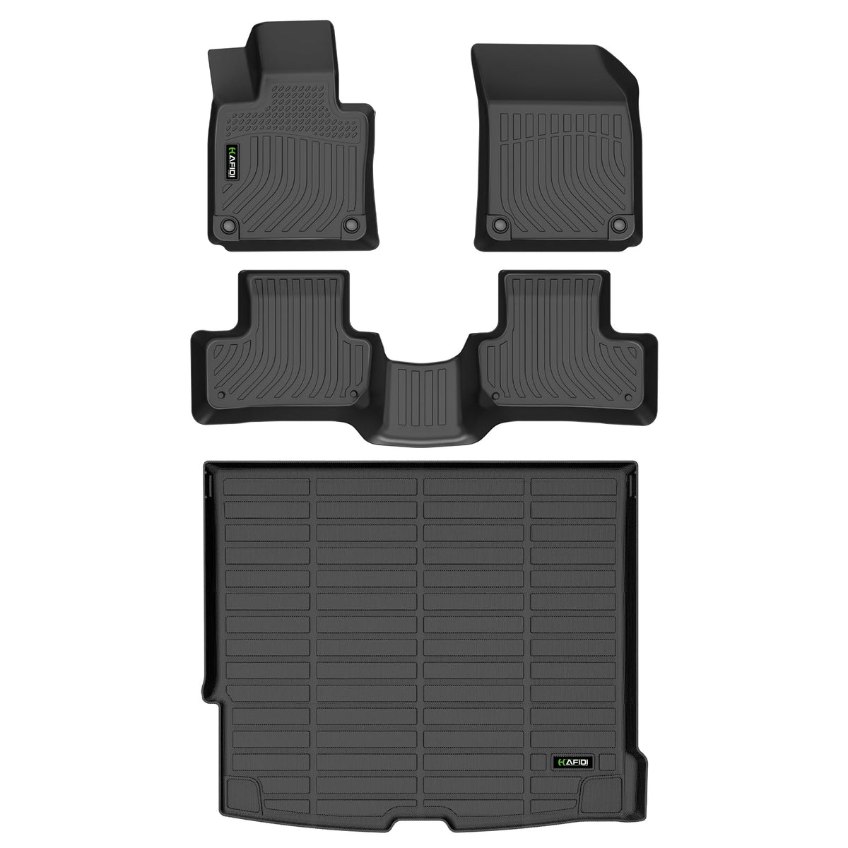 HAFIDI® Floor Mats & Cargo Liner Set Fit for 2023-2027 Kia NIRO & NIRO Hybrid (Not for NIRO EV &NIRO PHEV) All Weather Protection TPE Anti-Slip Floor Liners Custom Accessories -Black