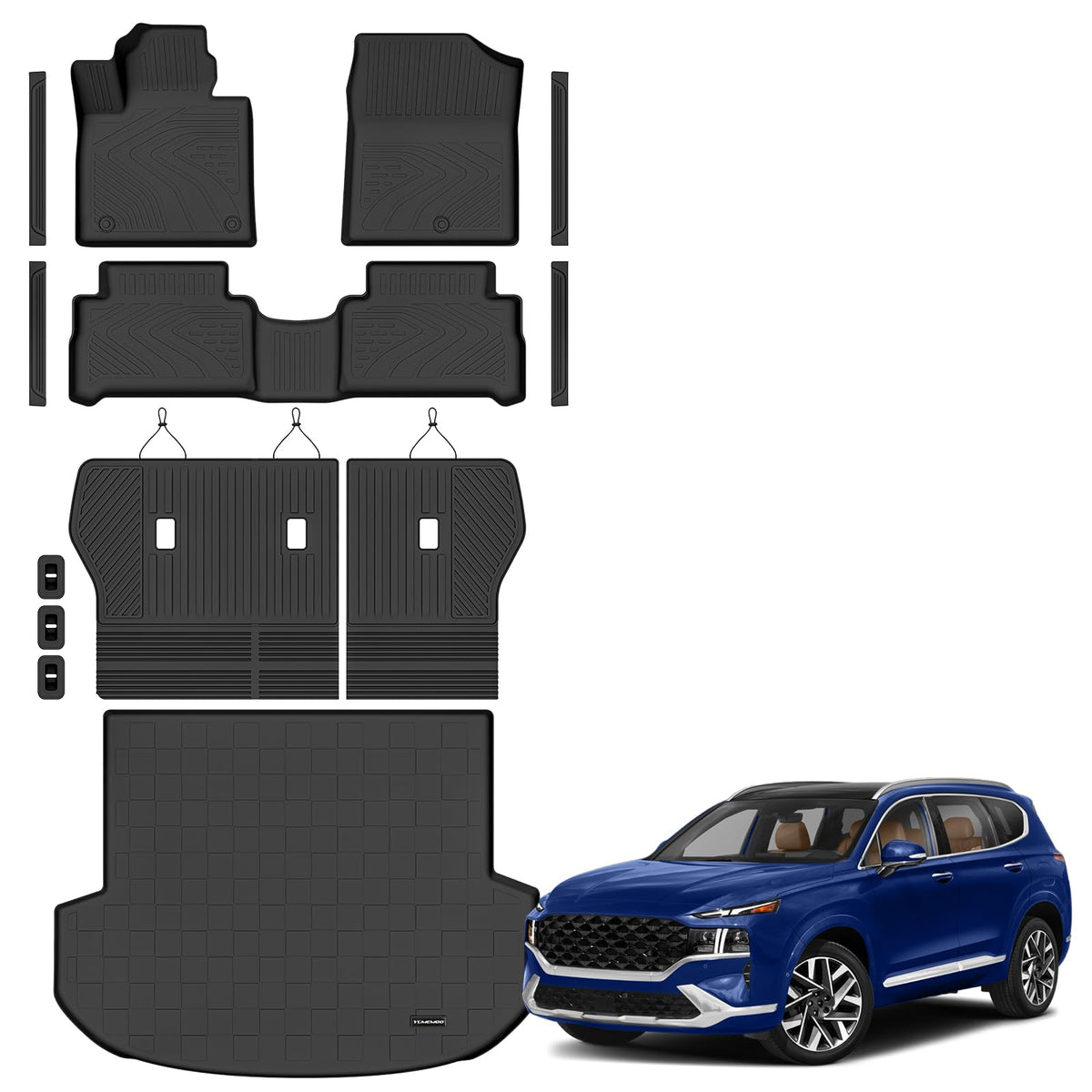 Floor Mats & Trunk Mat for Honda Civic Gas Sedan 2006-2011(Not for Coupe)