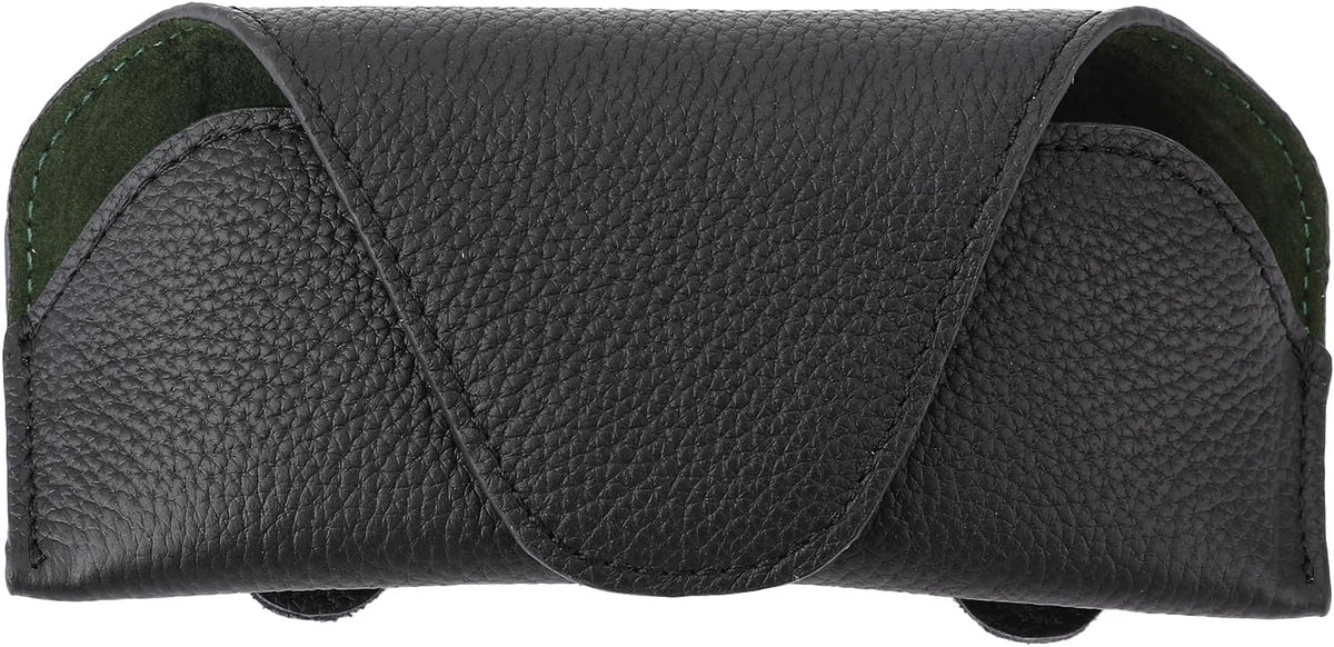 Magnetic Sunglass Holder for Car Visor Clip, Leather Car Glasses Holder, Visor Accessories Eyeglasses Holder Glasses Storage Case (01-Black)