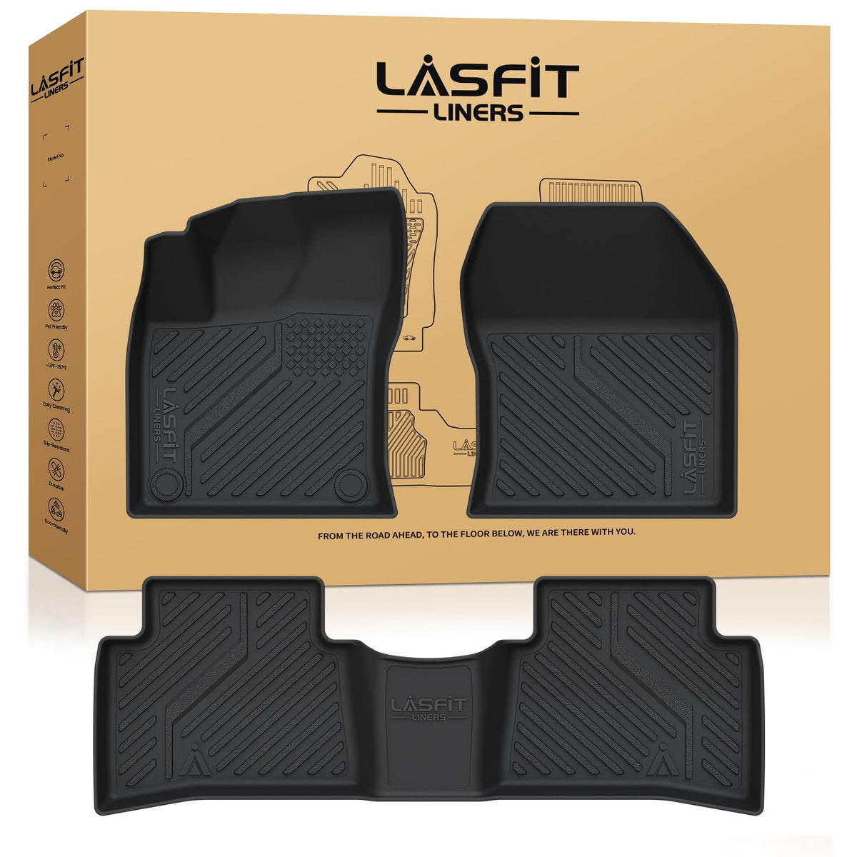 LASFIT Floor Mats for Toyota 4Runner 2013-2024 & for Lexus GX460 2014-2023