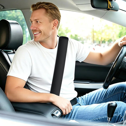 Waterproof Neoprene Car Seat Belt Cover, 19.5 Inch, Black, 1pc