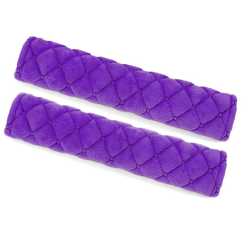 surpassme Car Seat Belt Pads Cover, 2PCS 15in Extra Length Seat Belt Shoulder Strap Covers Protector to Release Stress to Neck and Shoulder for a Safety Driving (Black)