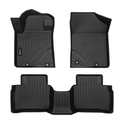 HAFIDI® Floor Mats & Cargo Liner Set Fit for 2023-2027 Kia NIRO & NIRO Hybrid (Not for NIRO EV &NIRO PHEV) All Weather Protection TPE Anti-Slip Floor Liners Custom Accessories -Black