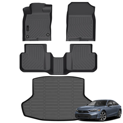 AUXKO All Weather Floor Mats for Honda Accord Sedan 2013-2017