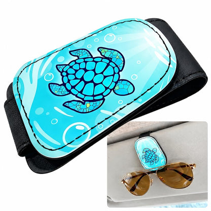 Ocean Turtle Car Sunglasses Holder Universal Magnetic Visor Accessories