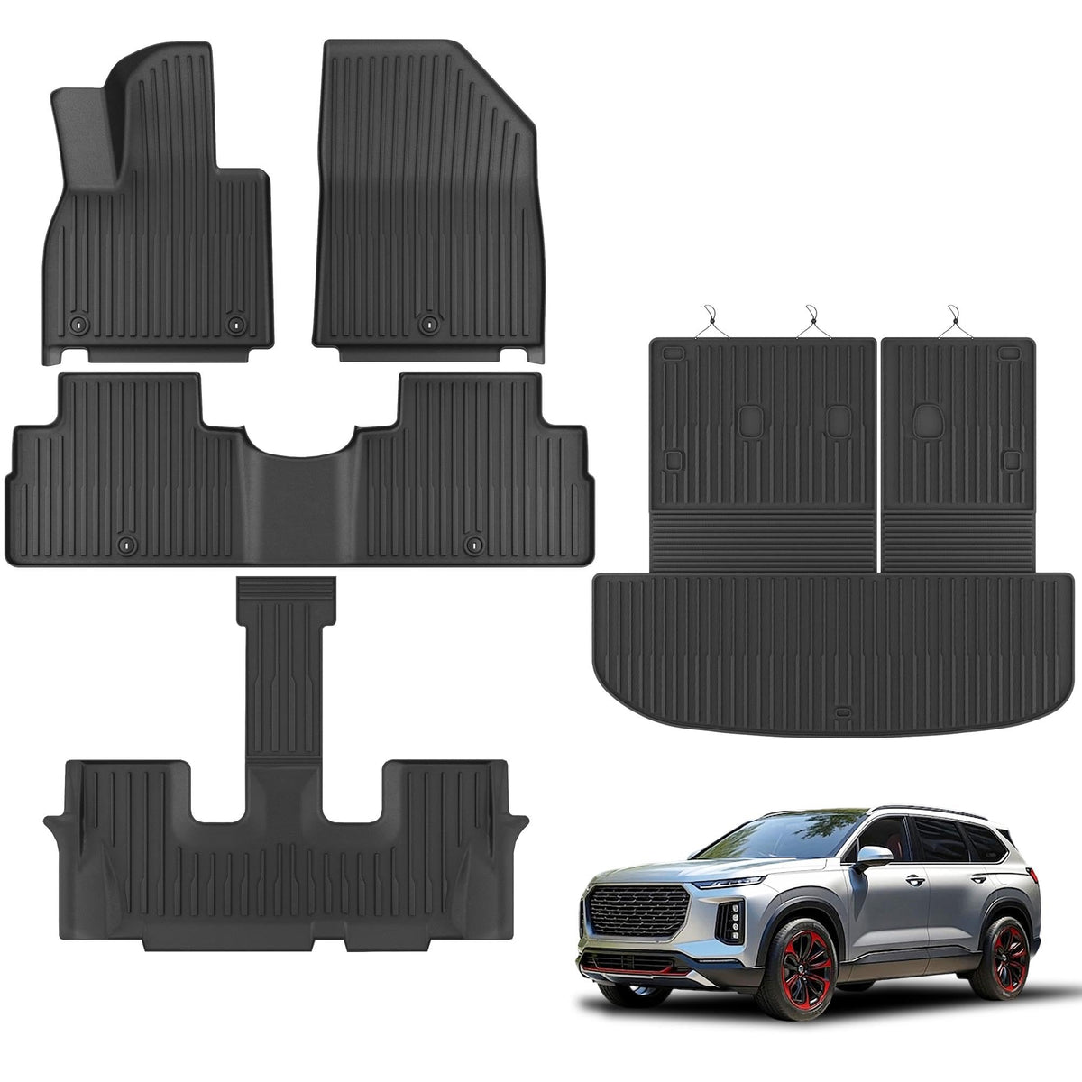 KARPAL Floor Mats for 2017-2026 2027 Chrysler Pacifica 7 Seats (Not Hybrid)