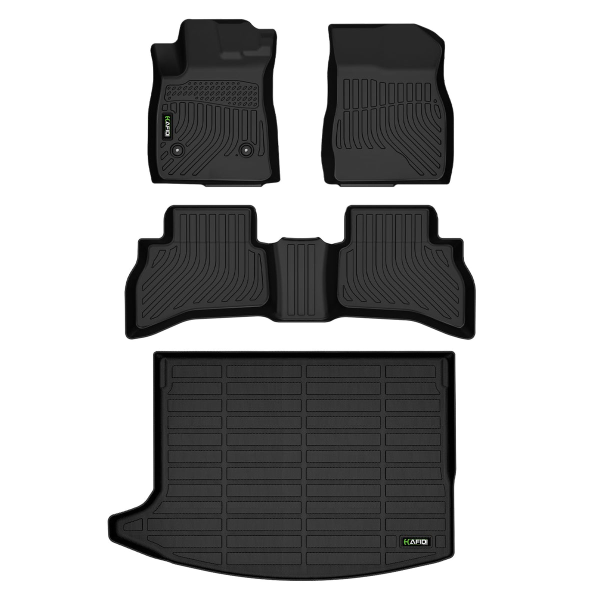 HAFIDI® Floor Mats & Cargo Liner Set Fit for 2023-2027 Kia NIRO & NIRO Hybrid (Not for NIRO EV &NIRO PHEV) All Weather Protection TPE Anti-Slip Floor Liners Custom Accessories -Black