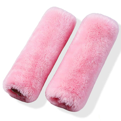 OGLAND 2 Pack Sheepskin Car Seat Belt Cover Pads | Wool Seatbelt Cushions