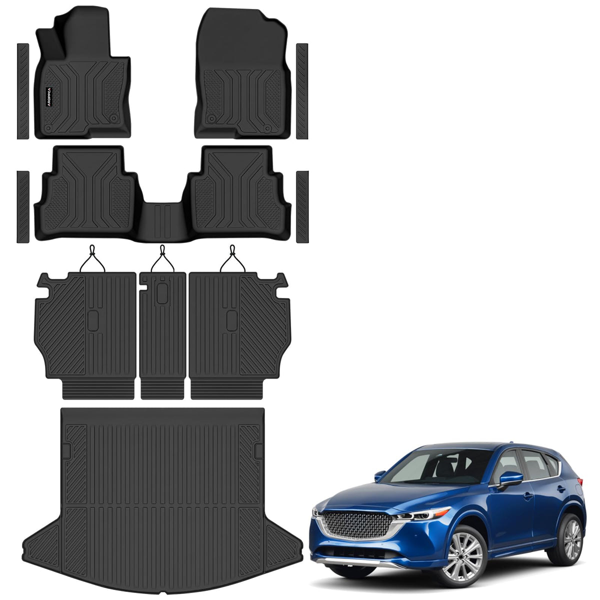 All Weather Floor Mats Full Sets for 2015-2020 Chevy Chevrolet Suburban