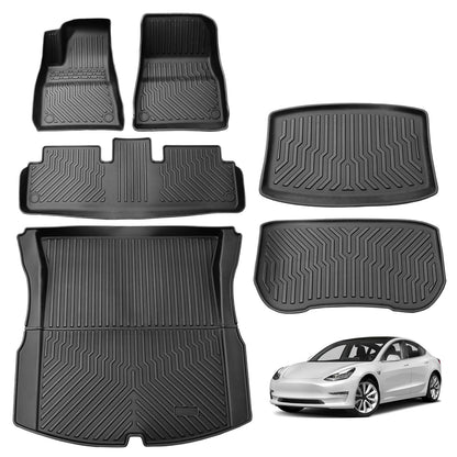 Car Floor Mats for 2012-2018 Ford Focus,All Weather TPE Rubber Full Set Includes 1st 2nd Row Front Maximum Coverage,Non Slip (for 2012-2018 Ford Focus)