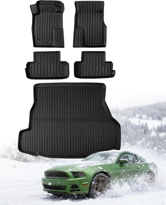 Floor Mats & Cargo Liner for Ford Mustang 2010-2014 (Only Fit Coupe)