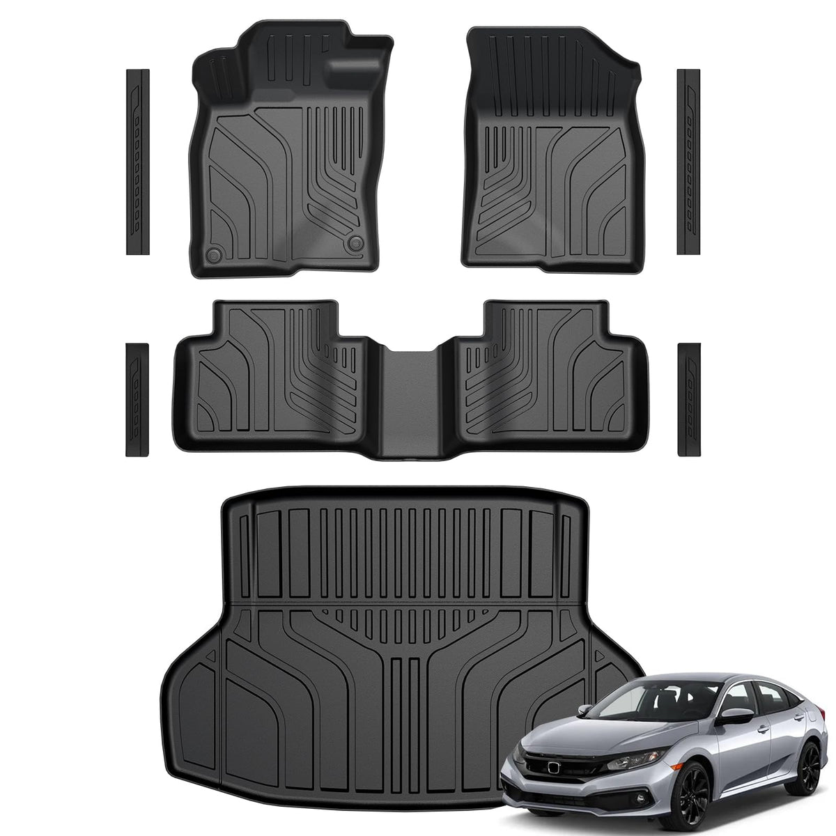 Floor Mats for 2016-2021 Honda Civic Sedan Accessories