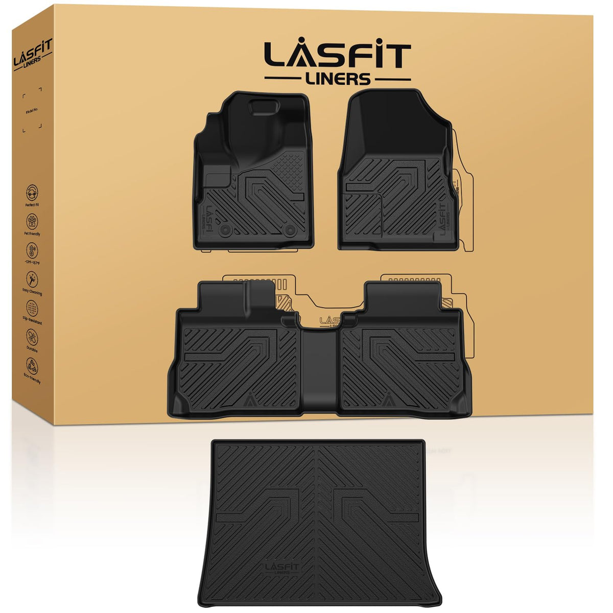 LASFIT Floor Mats for Chevy Equinox/GMC Terrain 2026 2025 2027(Gas Only)