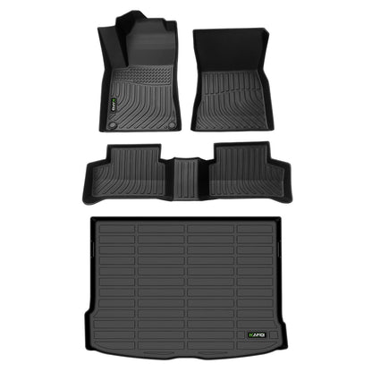 HAFIDI® Floor Mats & Cargo Liner Set Fit for 2023-2027 Kia NIRO & NIRO Hybrid (Not for NIRO EV &NIRO PHEV) All Weather Protection TPE Anti-Slip Floor Liners Custom Accessories -Black