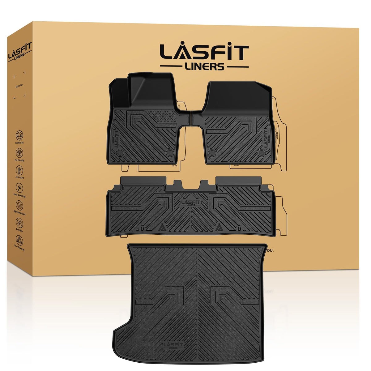LASFIT Floor Mats for KIA EV9 6-Seat 2026 2025 2024