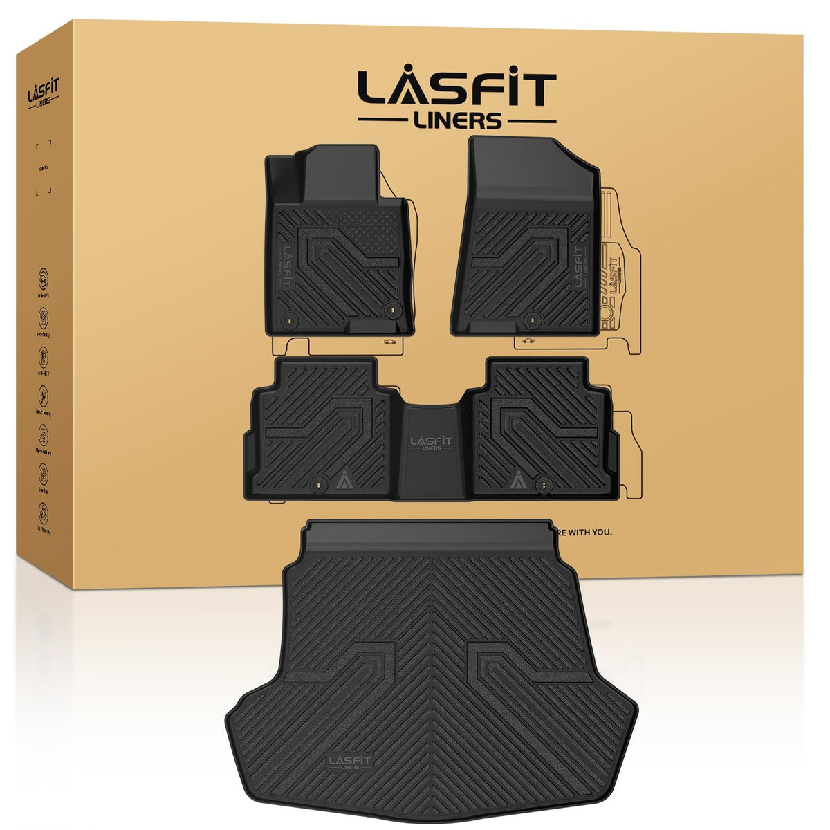 LASFIT Floor Mats for Hyundai Santa Fe Gas 2027 2026 2025 2024