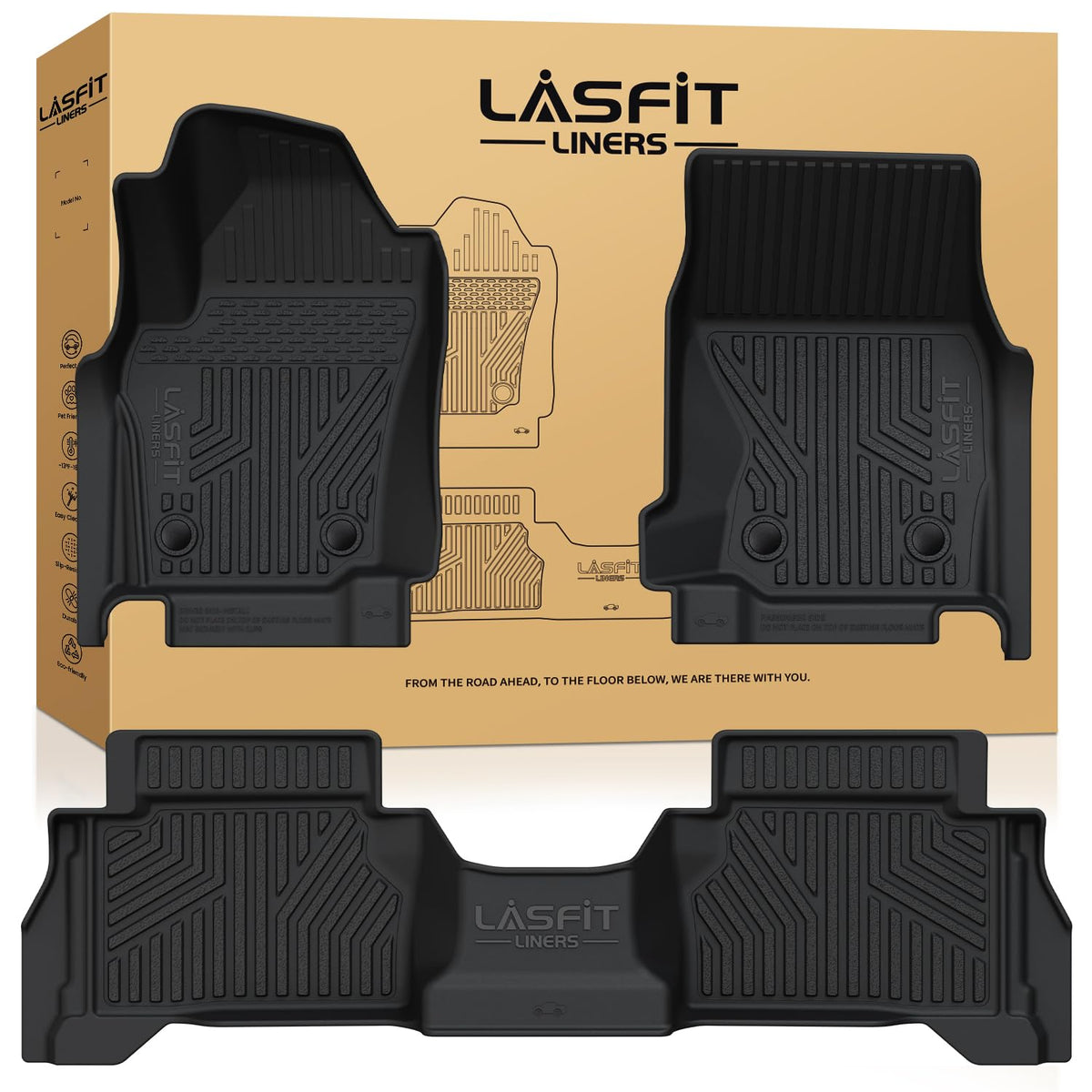 LASFIT Floor Mats for Toyota 4Runner 2013-2024 & for Lexus GX460 2014-2023