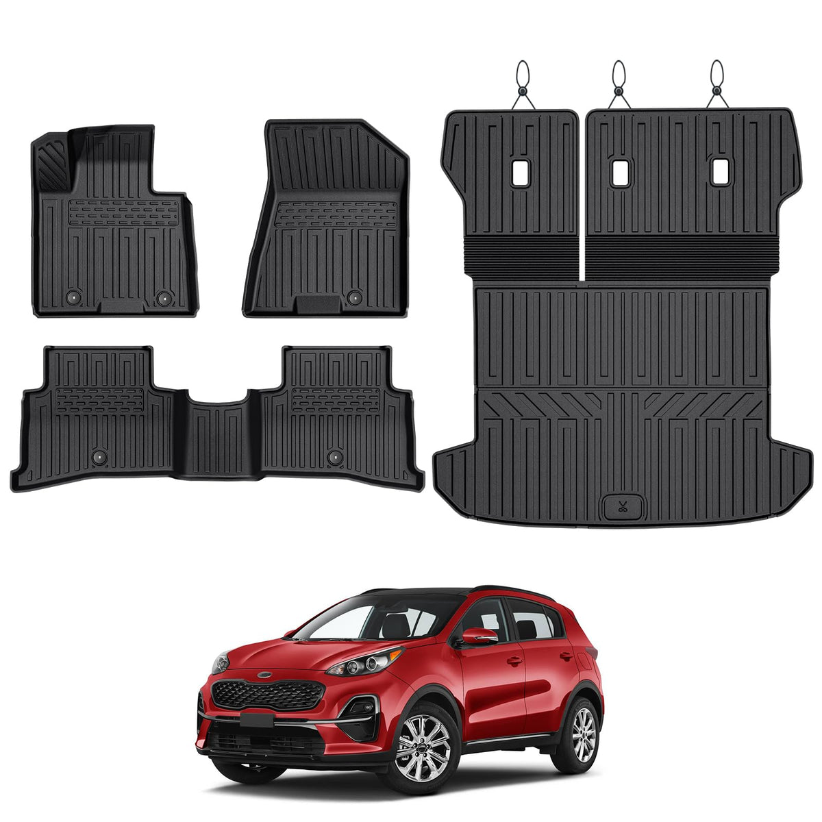 Floor Mats for 2020-2025 Kia Soul Accessories (w/o Subwoofer)