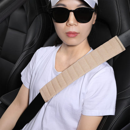 HighnessHwoo Car Seatbelt Covers Cushion Shoulder Pads Protector Sleeve for Adults, Auto Extra Long Seat Belt Strap Cover Decorations for Women, Kids, Honda, Trucks Accessories, 1pc, 15.5in, Black