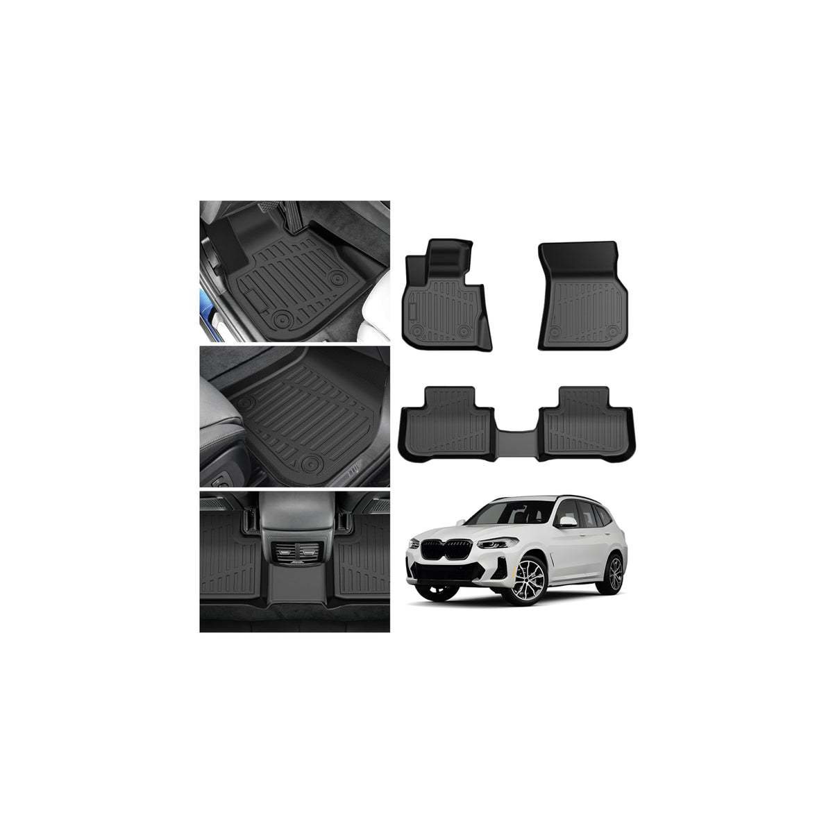 Cartist Floor Mats Fit for Honda HR-V HRV 2023 2024 2025 2026 (Include Hybrid) All Weather Floor Liners Front & 2nd Row Floor Mat for HRV Heavy Duty