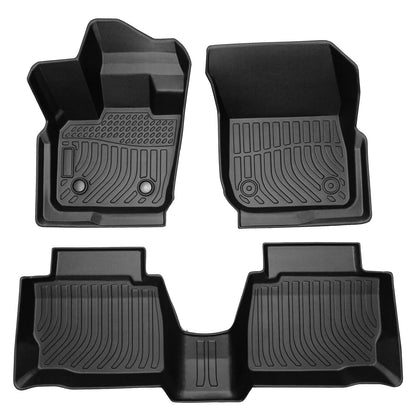 Car Floor Mats for 2012-2017 Chevy Equinox &GMC Terrain/Terrain Denali,All Weather TPE Full Set Includes 1st 2nd Row Front (for 12-17 Chevrolet Equinox/GMC Terrain/Denali)