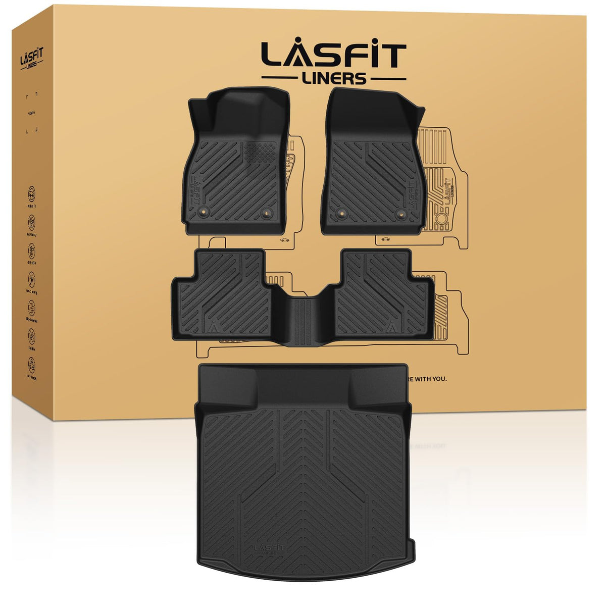 LASFIT Floor Mats for Chevy Equinox/GMC Terrain 2026 2025 2027(Gas Only)