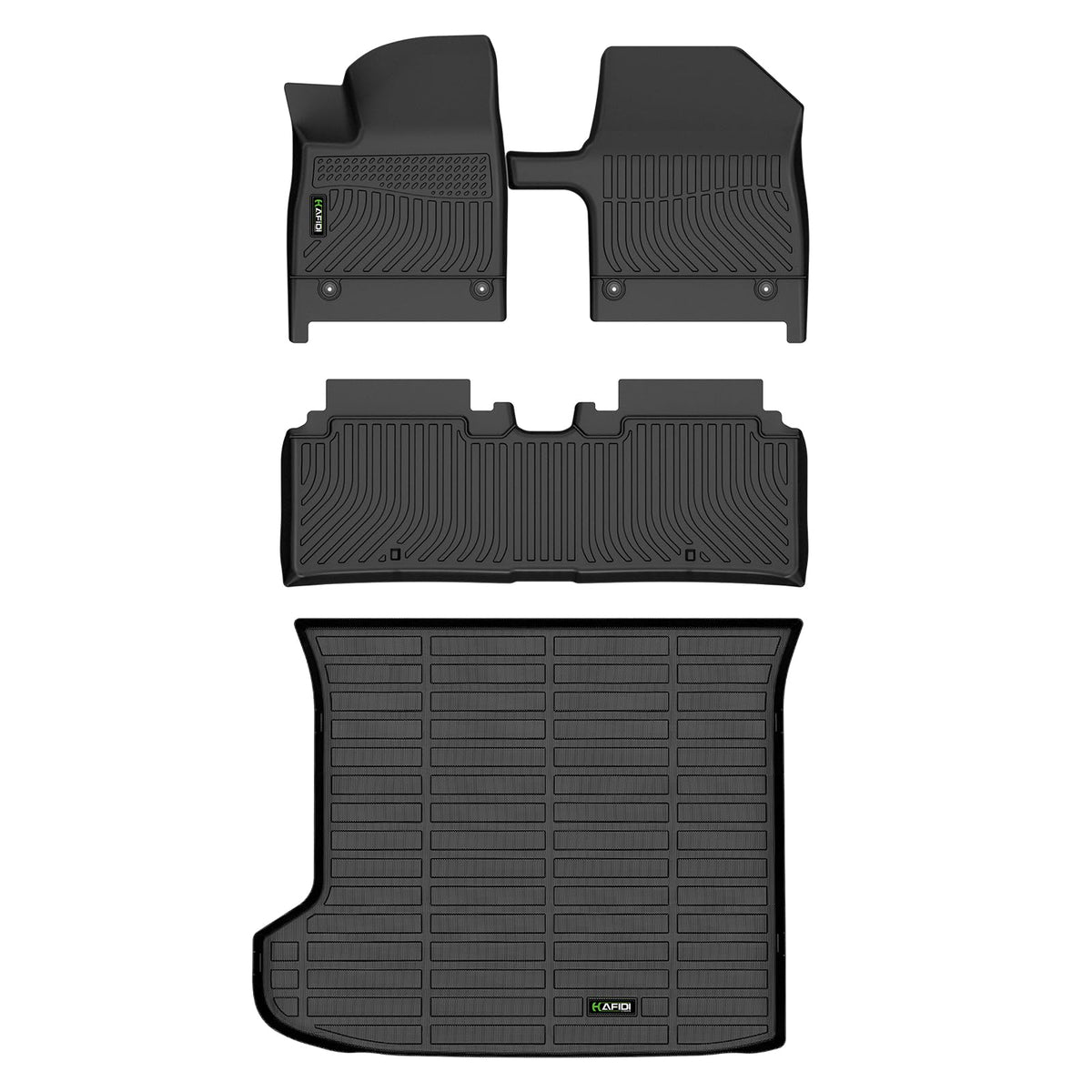 HAFIDI® Floor Mats & Cargo Liner Set Fit for 2023-2027 Kia NIRO & NIRO Hybrid (Not for NIRO EV &NIRO PHEV) All Weather Protection TPE Anti-Slip Floor Liners Custom Accessories -Black