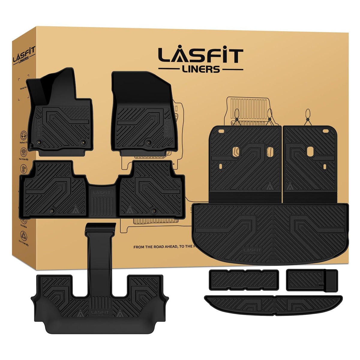 LASFIT Floor Mats for KIA EV9 6-Seat 2026 2025 2024