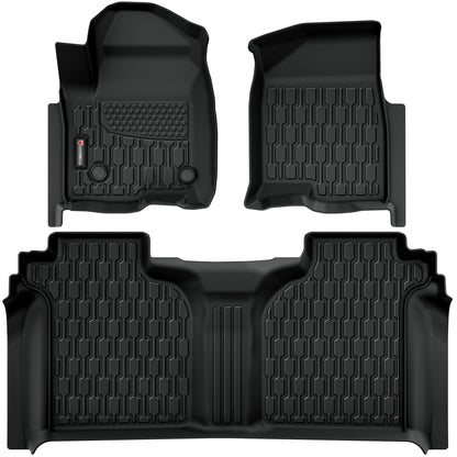 Floor Mats Compatible with Mazda CX-5 2017-2025, All Weather TPE Floor Liners, Custom Fit Car mats, 1st & 2nd Row, Black