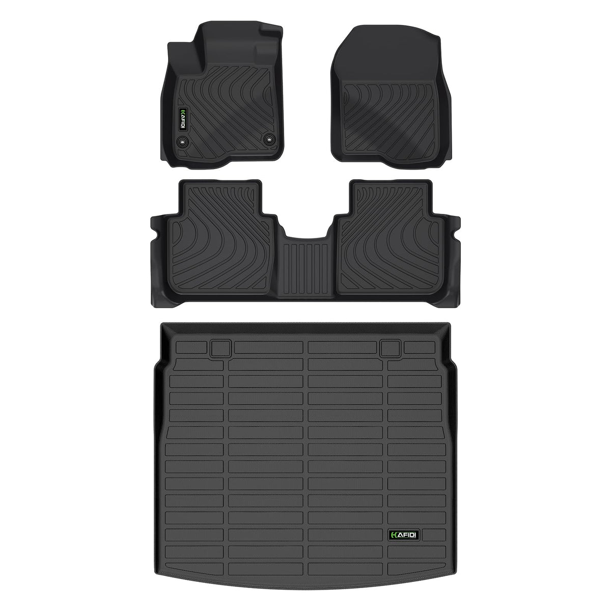 HAFIDI® Floor Mats & Cargo Liner Set Fit for 2023-2027 Kia NIRO & NIRO Hybrid (Not for NIRO EV &NIRO PHEV) All Weather Protection TPE Anti-Slip Floor Liners Custom Accessories -Black