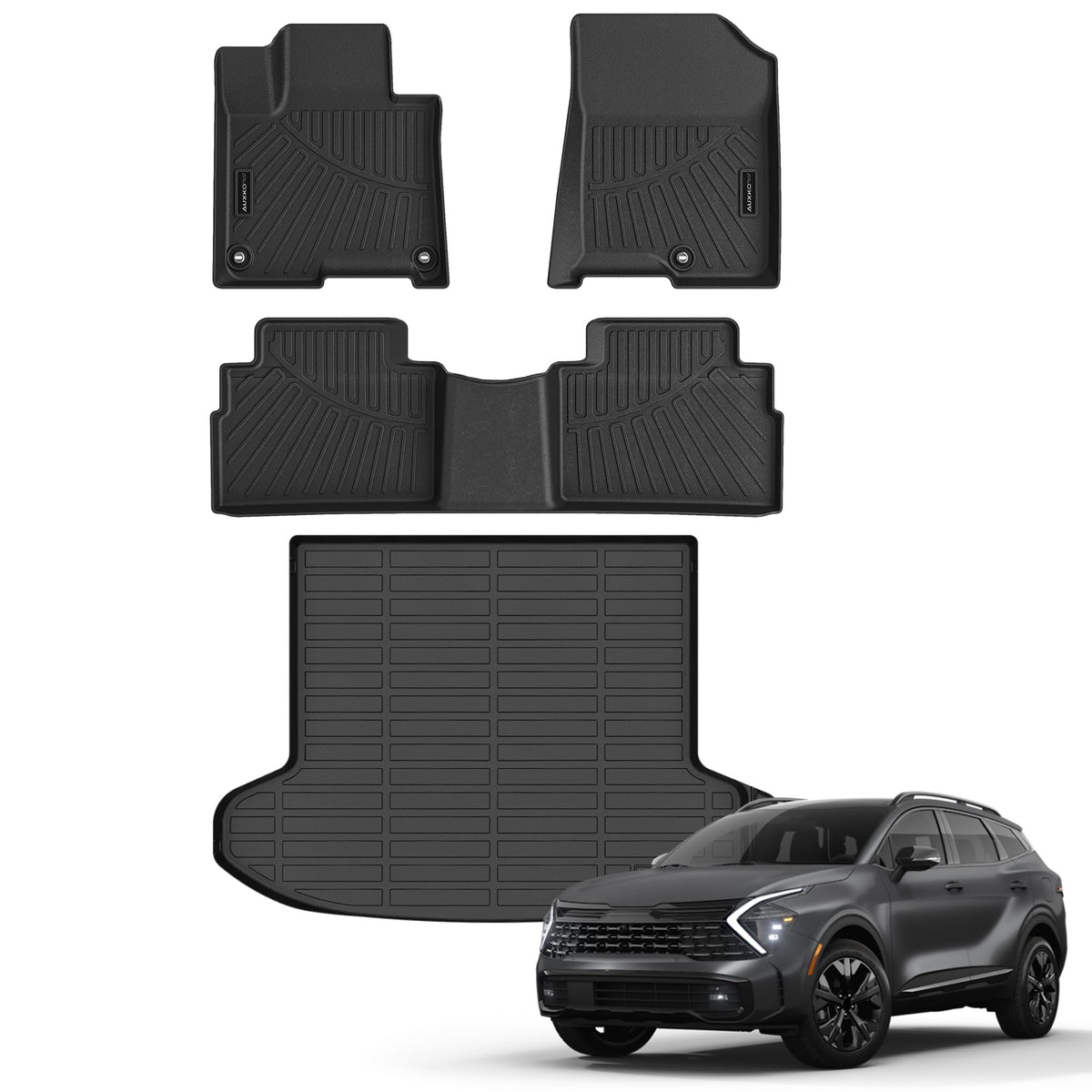 AUXKO Floor Mats Cargo Mat Backrest Mat for 2027 Kia Telluride Hybrid