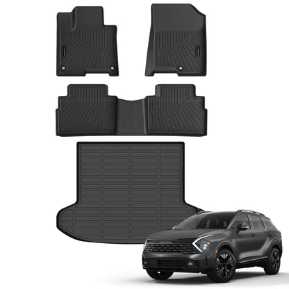 AUXKO Floor Mats Cargo Mat Backrest Mat for 2027 Kia Telluride Hybrid