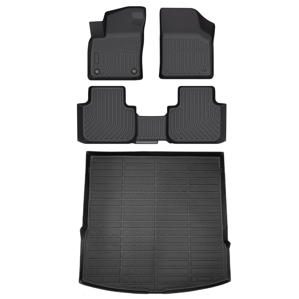 HAFIDI® Floor Mats & Cargo Liner Set Fit for 2023-2027 Kia NIRO & NIRO Hybrid (Not for NIRO EV &NIRO PHEV) All Weather Protection TPE Anti-Slip Floor Liners Custom Accessories -Black