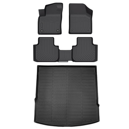 HAFIDI® Floor Mats & Cargo Liner Set Fit for 2023-2027 Kia NIRO & NIRO Hybrid (Not for NIRO EV &NIRO PHEV) All Weather Protection TPE Anti-Slip Floor Liners Custom Accessories -Black