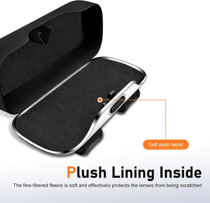 Car Visor Sunglass Holder, ABS Anti-scratch Eyeglasses Protection Case, Multi-function One-press Open Storage Box, Sun Visor Organizer Accessory for Most SUVs Sedans Trucks (Gray)