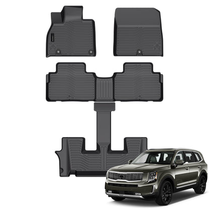 AUXKO Floor Mats Cargo Mat Backrest Mat for 2027 Kia Telluride Hybrid