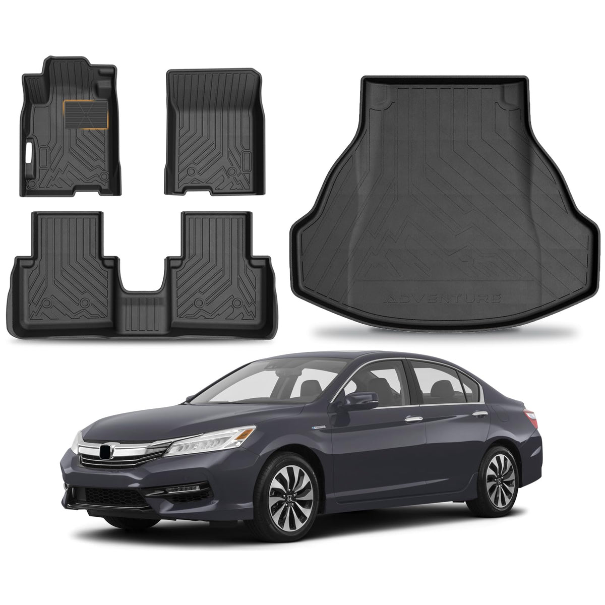 KUST Custom Fit Floor Mats for 2019-2025 2026 Nissan Altima Accessories All Weather Floor Mat Carpet Liners Front Rear 2 Row Seat Black Liner TPE
