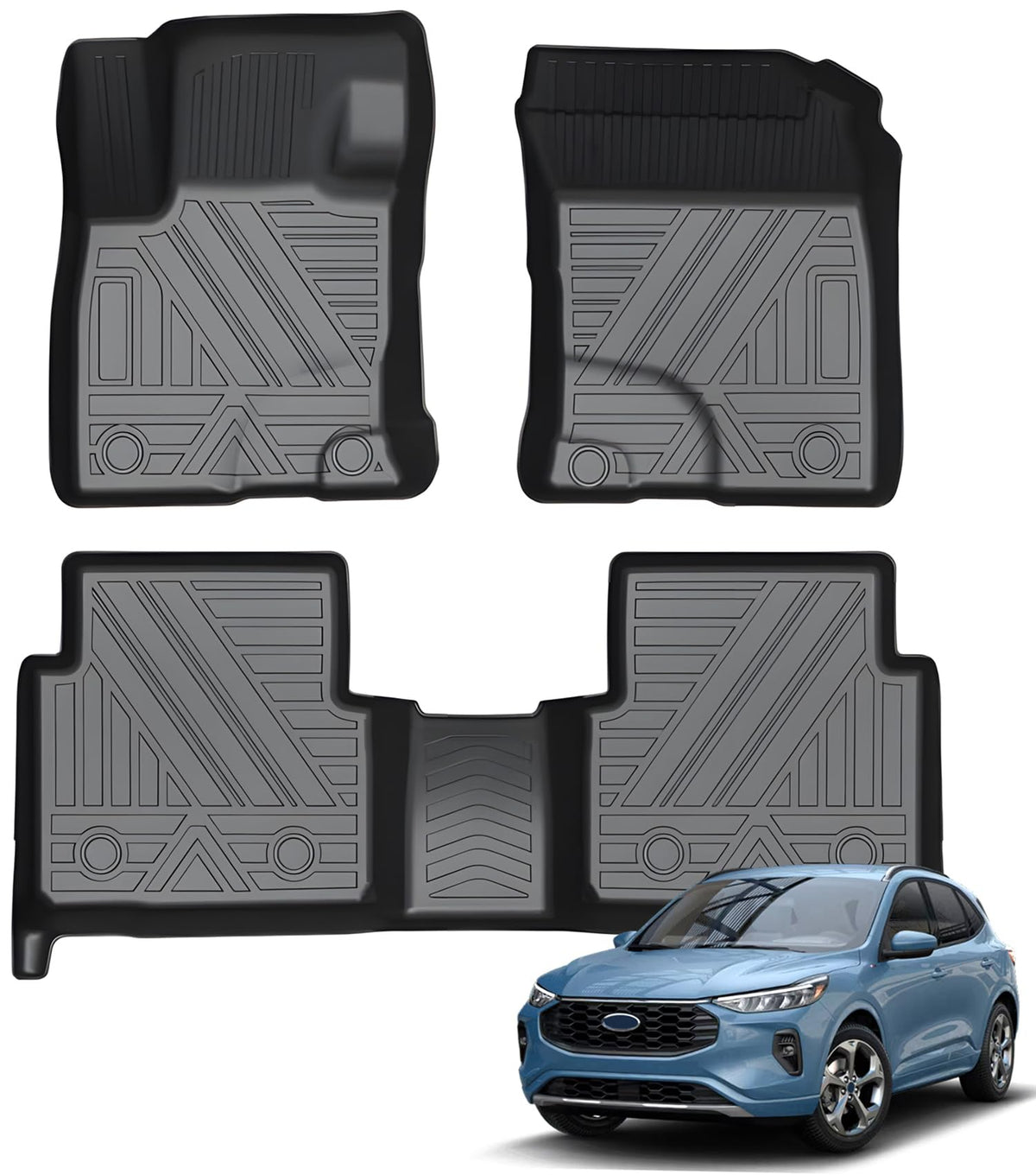 KUST Custom Fit Floor Mats for 2019-2025 2026 Nissan Altima Accessories All Weather Floor Mat Carpet Liners Front Rear 2 Row Seat Black Liner TPE