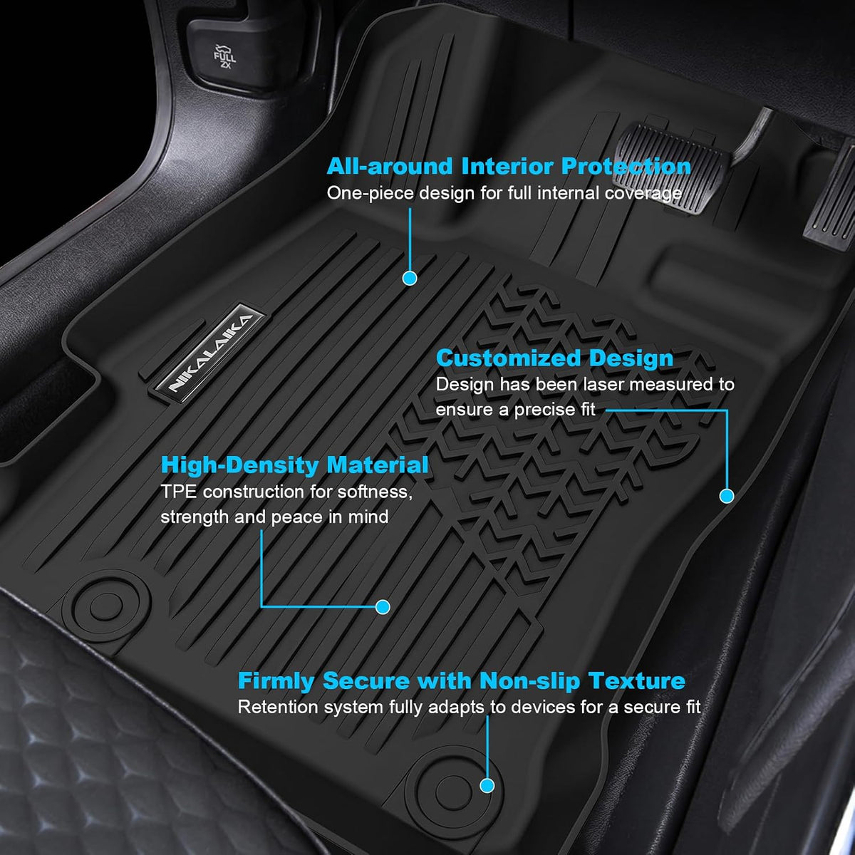 Floor Mats for 2007-2009 2010 2011 Toyota Camry CE/LE/SE/XLE (Gas Only)