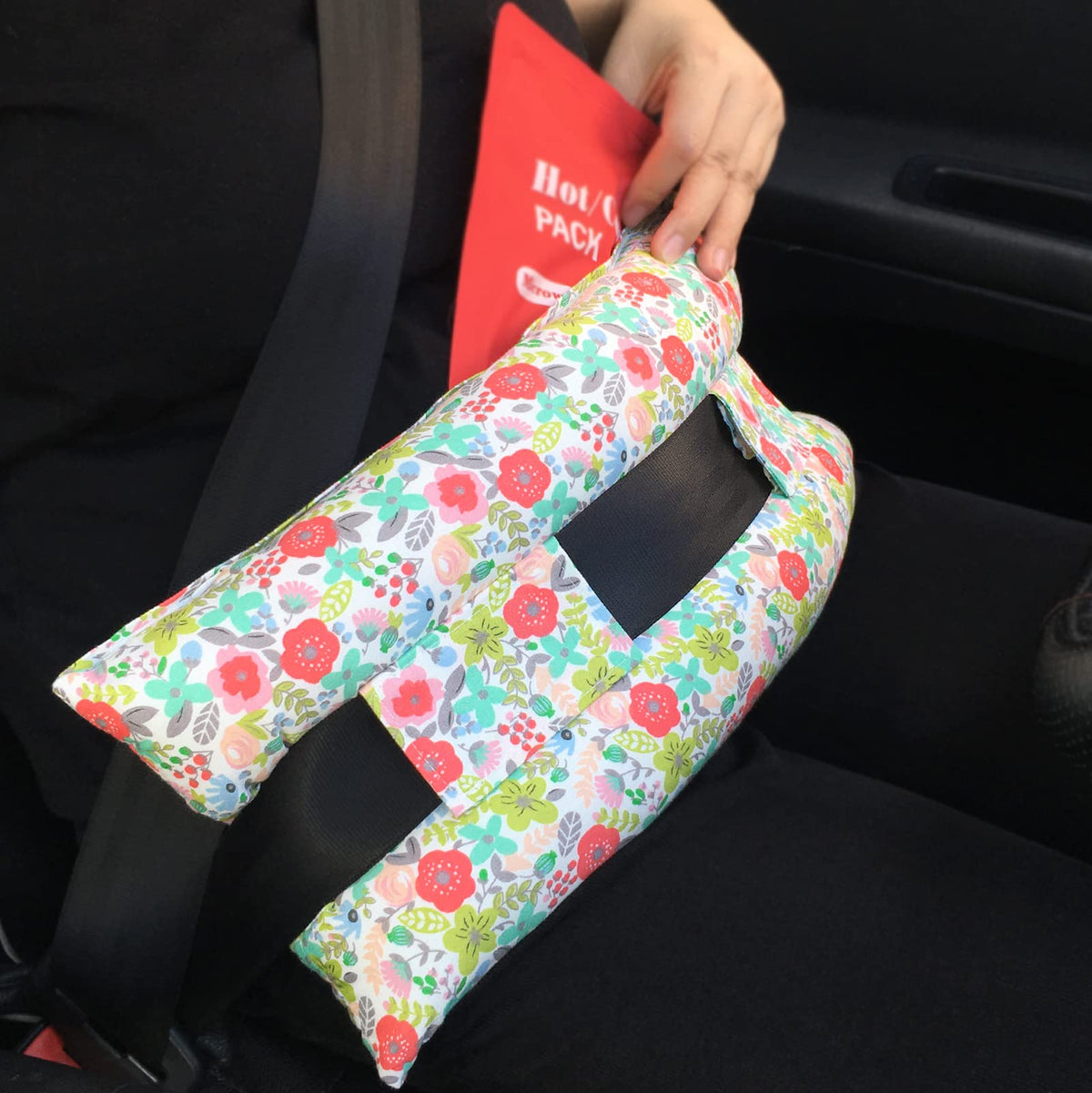 Hysterectomy Seatbelt Pillow Post Abdominal Surgery Myomectomy Pillows with Pocket for Ice/Hot Packs Breast Reduction Belly Incision Tummy Tuck C-Section Recovery Patients Gifts Minky Dot Light Gray