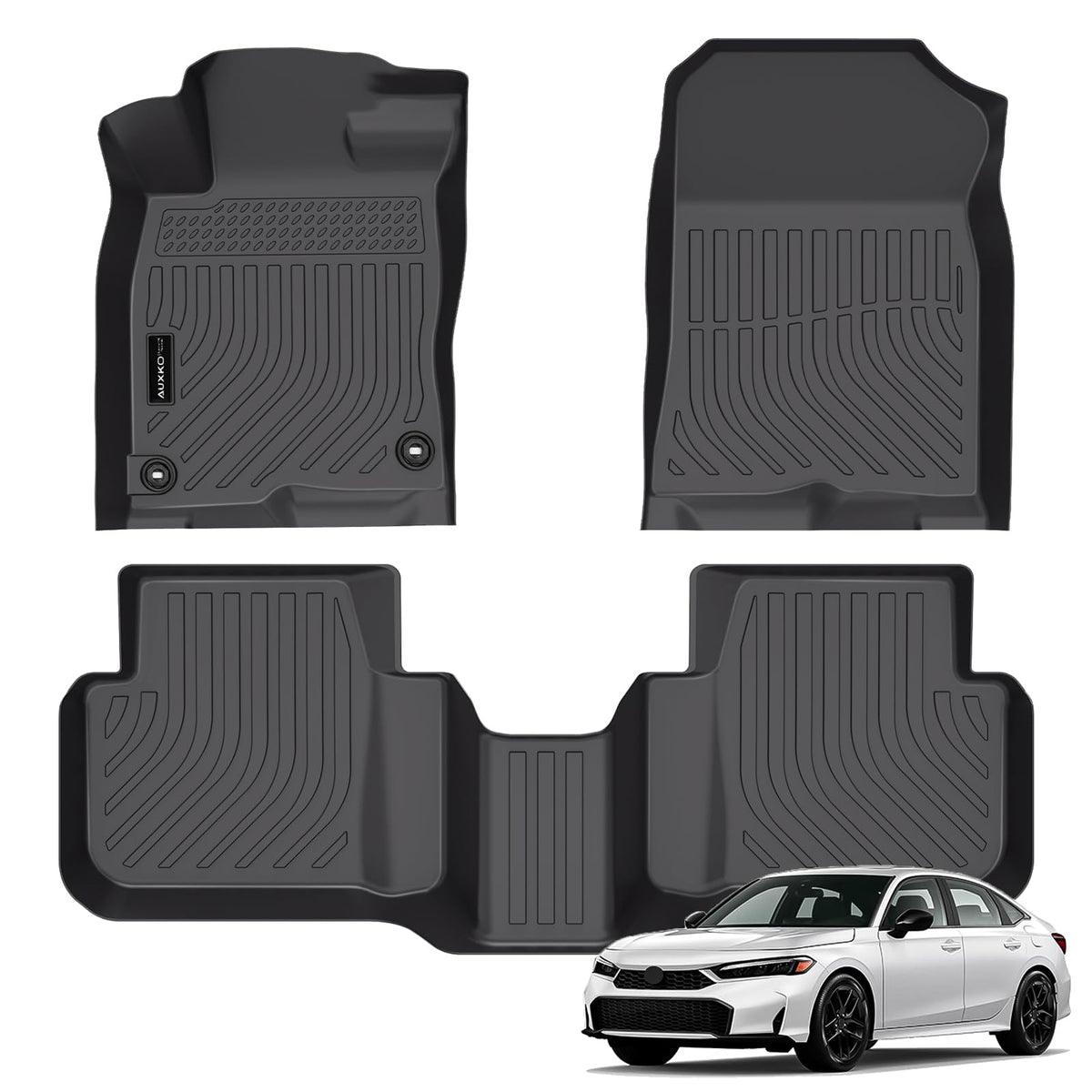 AUXKO All Weather Floor Mats for Honda Accord Sedan 2013-2017