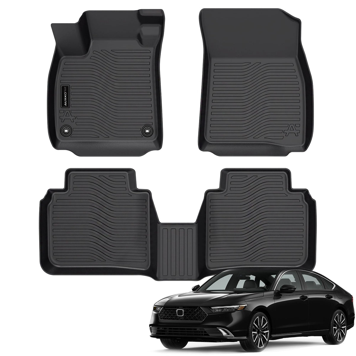AUXKO All Weather Floor Mats for Honda Accord Sedan 2013-2017